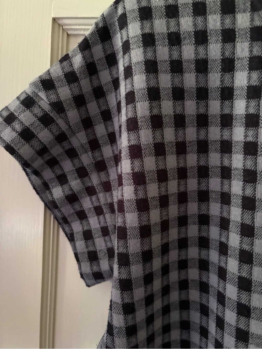 Madewell Gingham Knit Seersucker Button-Shoulder Top in Faded Lavender - Picture 7 of 9